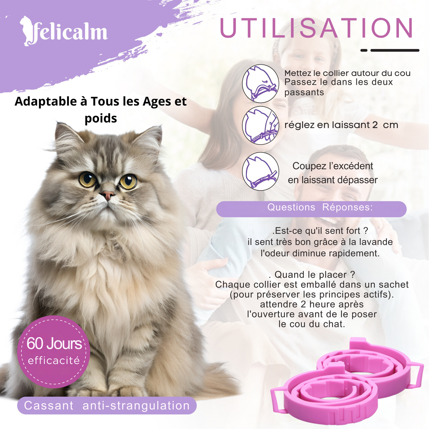 Pack Phéromone Chat – Diffuseur Anti-Stress + 2 Colliers à la Valériane – Felicalm