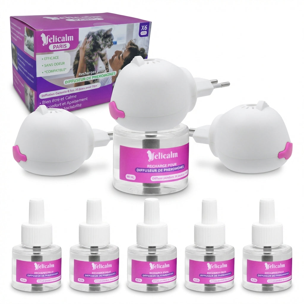 Meilleure Affaire – 3 Diffuseurs+ 6 Recharges de Phéromones Felicalm®