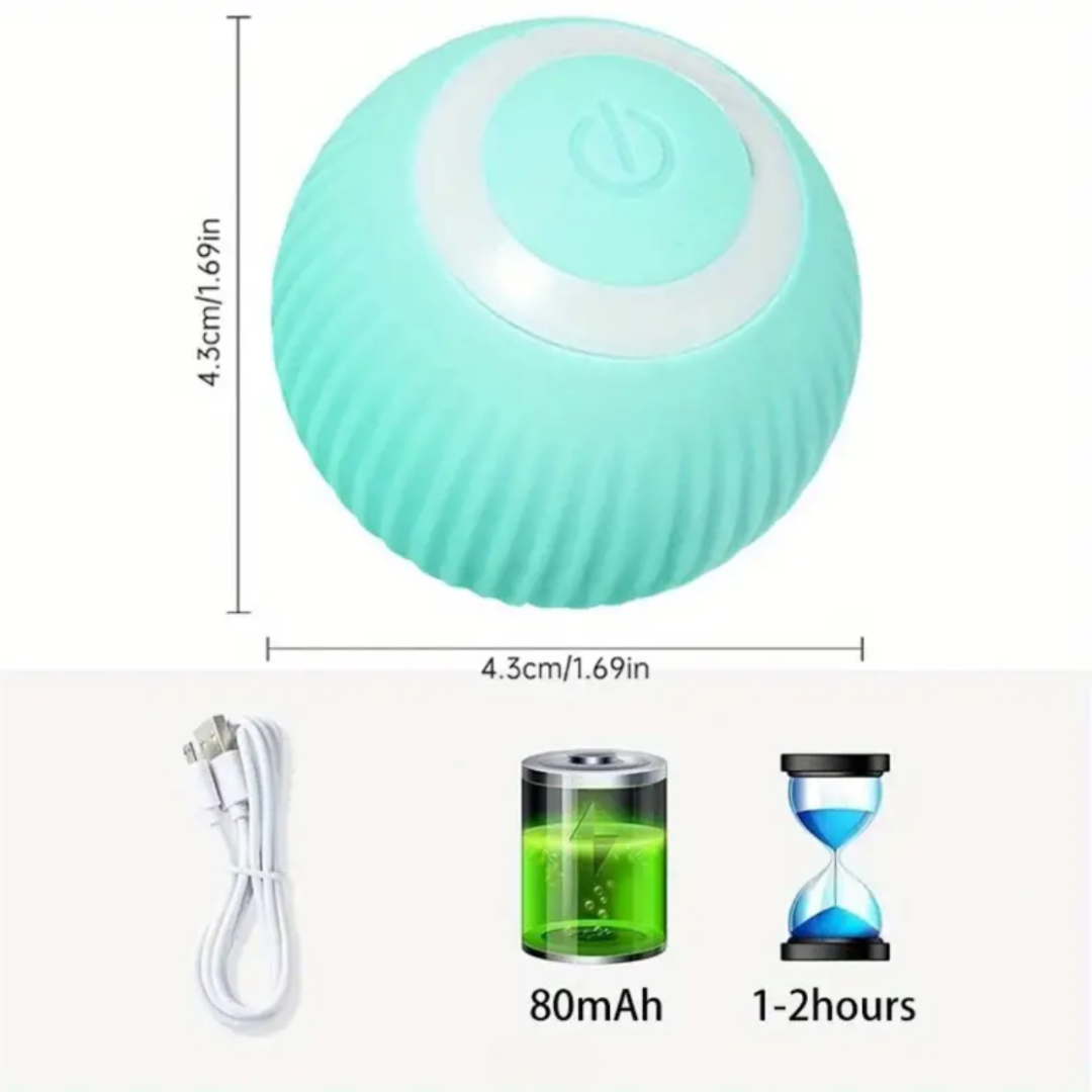 balle bleu jouet pour chat et sa recharge