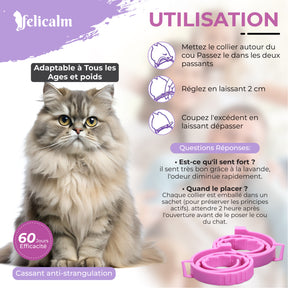 Pack Anti-Stress Chat – 2 Colliers & Spray Phéromone Valériane