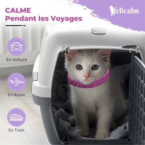 COLLIERS CALMANTS POUR CHAT -TRIPLE ACTION- BONHEUR et CONFIANCE ( boite de 2)