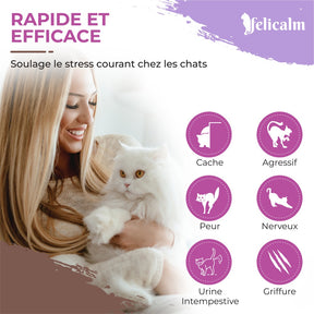 Pack super économique Felicalm – Diffuseur + 7 recharges anti-stress chats