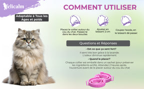 COLLIER ANTI STRESS POUR CHAT -VALERIANE PHEROMONE- BONHEUR et CONFIANCE