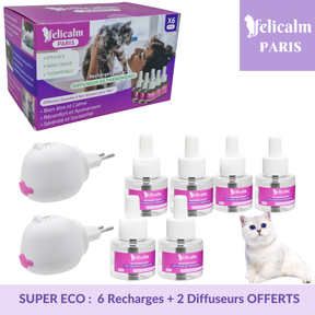 Pack Super Éco 2  Diffuseurs + 6 Recharges de Phéromones- Félicalm