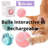 JOUET - BALLE INTERACTIVE_ Mouvement Intelligent, Balle Auto-Roulante pour Chats et Chatons