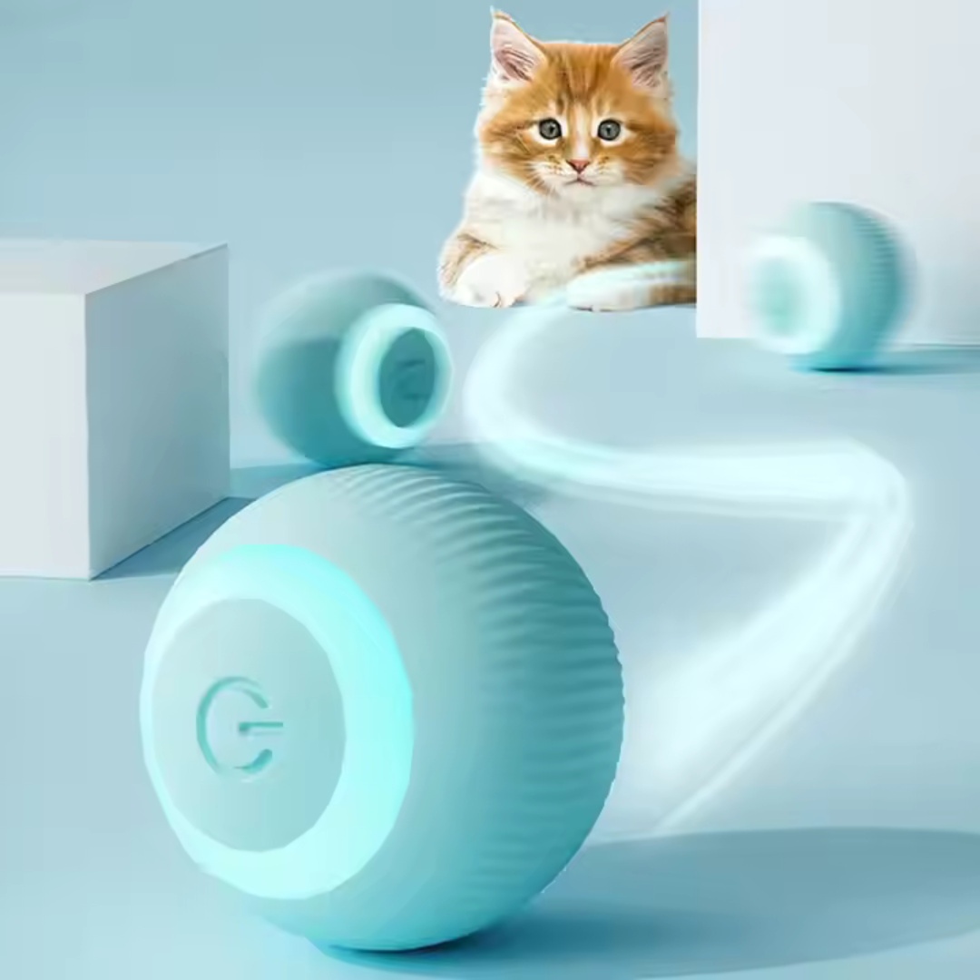 JOUET - BALLE INTERACTIVE_ Mouvement Intelligent, Balle Auto-Roulante pour Chats et Chatons