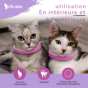 COLLIERS CALMANTS POUR CHAT -TRIPLE ACTION- BONHEUR et CONFIANCE ( boite de 2)