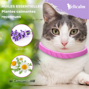 COLLIERS CALMANTS POUR CHAT -TRIPLE ACTION- BONHEUR et CONFIANCE ( boite de 2)